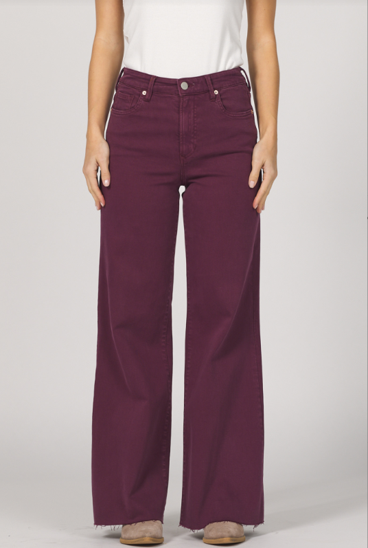 Dear John | Fiona Wide Leg Jean - Fig