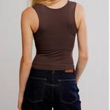 Free People | Clean Lines Muscle Cami - Brown