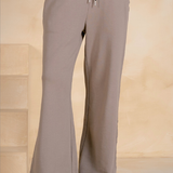 Elan | Drawsting Pant - Taupe & Black