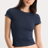 Good American | The Cap Sleeve Tee - New Navy