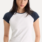 Good American | The Raglan Tee - Chalk