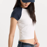 Good American | The Raglan Tee - Chalk