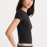 Good American | The Baby Tee - Black