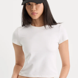 Good American | The Baby Tee - White
