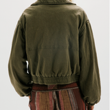 Free People | Birdie Washed Jacket - Olive Green