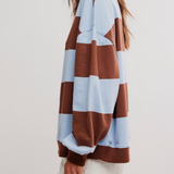 Free People | Classic Stripe Crew Wide - Periwinkle Combo