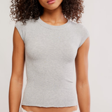 Free People | So Soft Seamless Baby Tee -  Medium Heather Grey