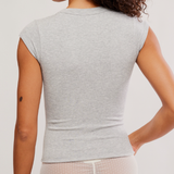 Free People | So Soft Seamless Baby Tee -  Medium Heather Grey