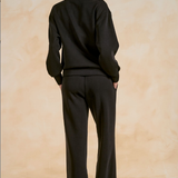 Elan | Long Sleeve Quarter Zip - Black