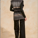 Elan | Sleeveless Sweater Cardigan - Black