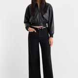 Good American | Soft Tech Good Waist Palazzo Jeans - Black