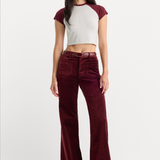 Good American | Velvet Good Waist Palazzo Pant - Berry Noir