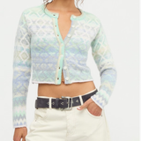 Free People | Skye Patterned Cardigan - Arctic Frost