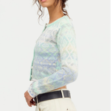 Free People | Skye Patterned Cardigan - Arctic Frost