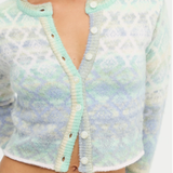 Free People | Skye Patterned Cardigan - Arctic Frost