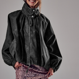 Free People | Chelsea Vegan Suede Jacket - Black