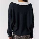 Free People | See Me V-Neck Pullover - Black