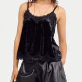 Free People | Date Night Ready Tank- Charcoal Velvet