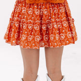 J. Marie | The Shayne Lace Skort Set - Burnt Orange Gingham