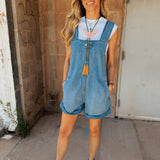 Free People Jude Shortall in Light Indigo styled for summer from Shop Estilo.