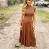 By Together | Sepia Mock Dress - Brown