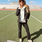 Six Fifty | Drew Blazer with Sweatshirt Insert - Black