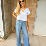 Perfect White Tee | Cher Ringspun Cotton Crew Tee - White