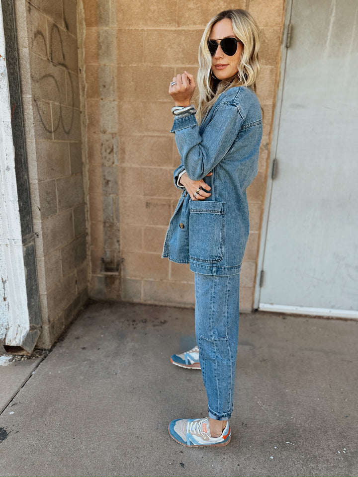 Denim Oversized Blazer