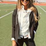 Six Fifty | Drew Blazer with Sweatshirt Insert - Black