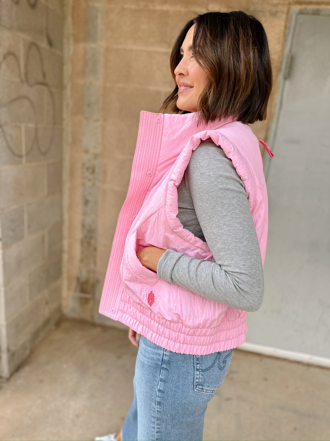 FP Movement | Pink Aura - Cares Scrunch Time Puffer Vest