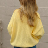Sadie Tie Front Cardigan Sweater | Yellow