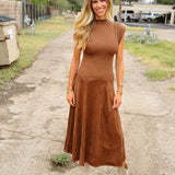 By Together | Sepia Mock Dress - Brown