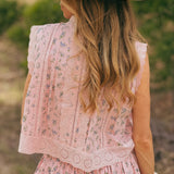 J. Marie | The Penny Lace Skort Set - Pink Floral Button Up