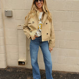 Six Fifty | Arden - Cropped Trench - Pebble