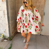 Maison Marigold - Taj Mini Dress - Red Flower
