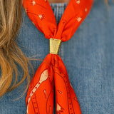 Jenni Earle | Silk Scarf - “Own Your Power” - Square Neck & Hair Scarf