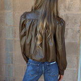 We Are Sundays | Vegan Leather Elodie Jacket - Espresso