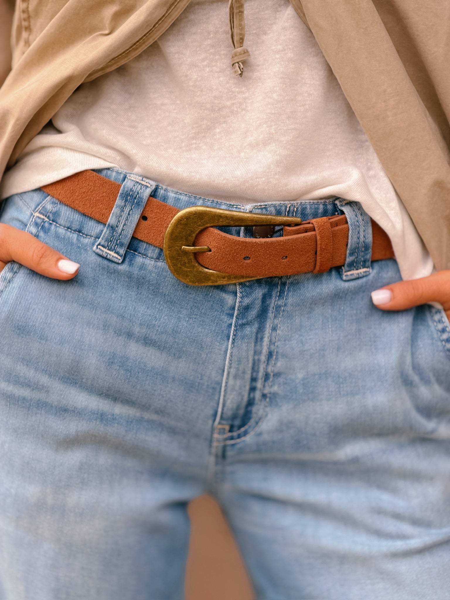 Free People | Cannon Suede Belt - Cognac