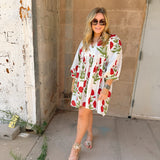 Maison Marigold - Taj Mini Dress - Red Flower