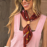 Jenni Earle | Silk Scarf - “Giddy Up” - Square Neck & Hair Scarf