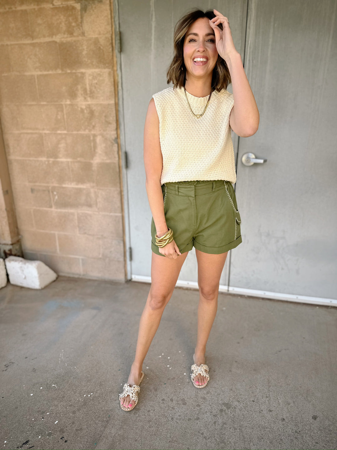 Cleobella Emeric Short | Cypress Green| FINAL SALE