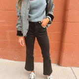 Good American | Soft Tech Good Legs Crop Mini Boot Jean - Black