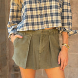 Free People | Riverfront Surplus Mini Skirt - Beech Leaves