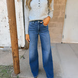 Good American | Soft Tech Good Waist Palazzo Jean - Ridicule