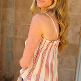 Sunshine Tienda | Cherry Pinstripe Daphne Top