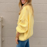 Sadie Tie Front Cardigan Sweater | Yellow