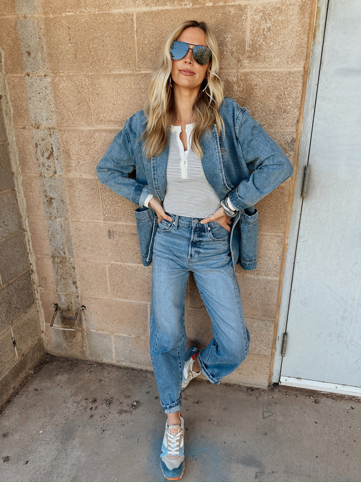 Denim Oversized Blazer