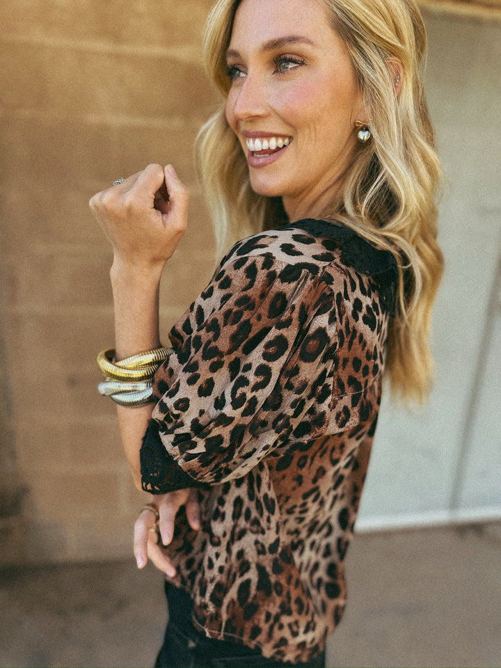 Free People | My Love Blouse Printed - Leopard Combo