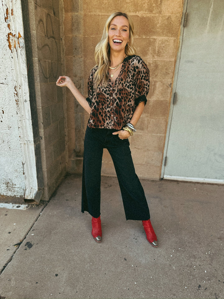 Free People | My Love Blouse Printed - Leopard Combo