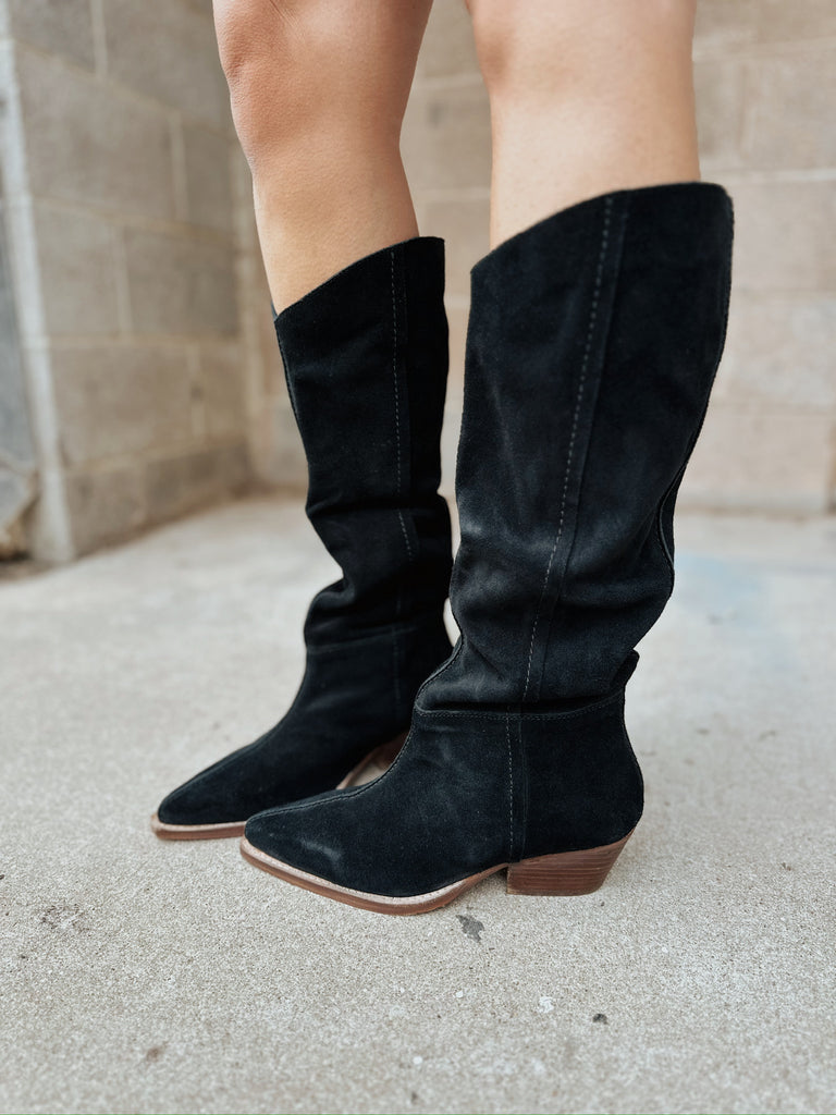 Free People Sway Low Slouch Boot | Black – Shop Estilo